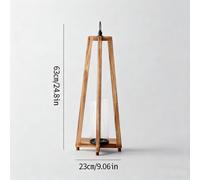 TEMU Portavelas de Madera Vintage de A - Soporte de Luz de Mesa de para , Fiestas, Navidad y Pascua - de Mesa con Vetas de Madera Envejecida y Compatibilidad con Velas (No Necesario)