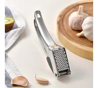 TEMU Prensa de ajo multifuncional de acero inoxidable, 1 pieza, molinillo de ajo de metal, triturador de ajo lavable, exprimidor de jengibre de cocina, utensilios de cocina