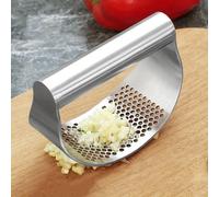 TEMU Prensa de ajo, prensa de ajo de acero inoxidable estilo anillo, picador de ajo para el hogar, triturador manual