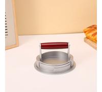 TEMU Prensa para hamburguesas ajustable de acero inoxidable 304, paquete de 1 - Molde para hamburguesas tipo anillo relleno y moldeador de salchichas tipo slider , regalo ideal para papá y