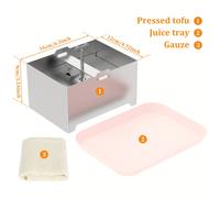 TEMU Prensa para tofu, prensa para tofu de acero inoxidable con toalla prensadora para tofu y bandeja de goteo para tofu y de sabor de tofu mejorado - Versátil para prensa de queso paneer