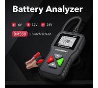 TEMU Probador de baterías multifuncional BM550 para 6V, 12V y 24V con de , de verificar el voltaje de la batería, y de carga, sin batería