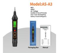 TEMU Probador de Voltaje de Precisión con Pluma Inducida, Detector de Voltaje de Sensor Eléctrico, Herramienta de Electricista para Voltaje AC de 12-, de Puntos de , Probador Eléctrico