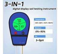 TEMU Probador Digital de Suelo Tres en Uno para Humedad, PH y - Herramienta de Jardinería Fácil de Usar para Principiantes, Hogar, Invernadero y Jardín