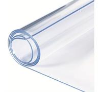 TEMU Protector de Mesa de PVC Mantel Transparente Cubierta de Mesa Película de Plástico Transparente 180X100Cm 2 Mm de Grosor