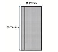 TEMU Puerta de Pantalla Magnética, Cortina Reversible /, Malla de Poliéster para Mosquitos, , Estilo Francés, Puerta Corrediza de Vidrio -