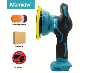 TEMU Pulidora Eléctrica Inalámbrica con Pantalla Digital de 8 Velocidades, Máquina de Encerado Automático y Amoladora de Disco para Batería Makita 18V