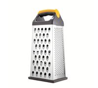 TEMU Rallador de Acero Inoxidable de 9 Pulgadas - Cortador Multifuncional de Verduras y Queso, Triturador Manual de Alimentos con 4 Lados para Uso en Cocina