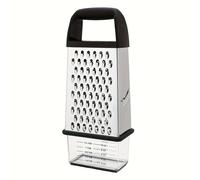 TEMU Rallador de Queso de Acero Inoxidable de 4 Lados con Contenedor - Rallador Profesional para , Verduras y Jengibre - Rallador de Cocina Seguro para Lavavajillas - Diseño Manual para Fácil Uso