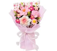TEMU Ramo de Flores de Crochet, Tulipanes, Rosas y Margaritas Tejidas a para San Valentín, Aniversario, Boda, , Navidad, , Decoración del Hogar, Regalo para Mujer, , , Novia