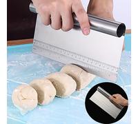 TEMU Raspador de corte de acero inoxidable para cocina con , herramienta de corte, raspador de masa de , raspador para pasteles, herramienta de horneado para cocina