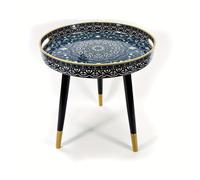 TEMU Redonda Boho-Chic para Mesa de Café con - Mesa Auxiliar Versátil para la Hora del Té y Relajación, Adorno Elegante para el Hogar