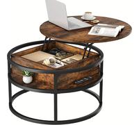 TEMU redonda elevable, para (con compartimento de almacenamiento ), (con compartimento de almacenamiento), adecuada para en casa, redonda para