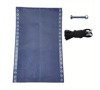 TEMU Reemplazo de tela con elásticas Kit de reparación de red para sillas informales, adecuado para sillas de patio, césped al y piscina de 63 x 17 pulgadas, azul