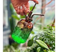 TEMU Regadera de vidrio vintage nórdica de gran capacidad, pulverizador a presión para jardinería y desinfección del hogar - Elegante diseño de florero decorativo