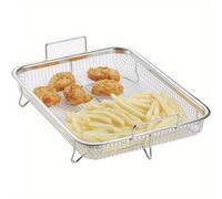 TEMU Rejilla de Acero Inoxidable para Freír y Seguridad - Bandeja Multifuncional de para Encimera, Bandeja de Alambre para Hornear