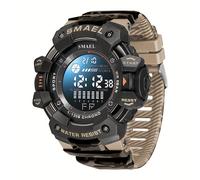 TEMU Reloj de Camuflaje SMAEL para Escalada al , con Luz Nocturna LED, Alarma Multifuncional, Calendario y un Dial Grande con una Correa de Camuflaje