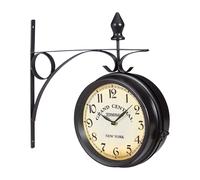 TEMU Reloj de estación en negro - ( x ancho x ) 35 x 35 x 10 cm