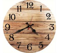 TEMU Reloj de pared de madera, 1 pieza, silencioso sin , adecuado para decoración del hogar, dormitorio, , estudio, cocina, baño, oficina,