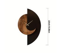 TEMU Reloj de Pared Decorativo de Madera Irregular, Reloj Artístico Silencioso a Pilas para Hogar - 17/19/22 Pulgadas, Estilo Vintage para Cocina, Sala, Dormitorio u Oficina