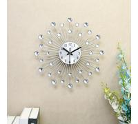 TEMU Reloj de pared moderno de metal con cielo estrellado, decoración nórdica para el hogar, , dormitorio, comedor, cocina, reloj silencioso para y a tu