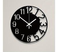 TEMU Reloj de Pared Moderno y Sencillo de Metal - 12 Pulgadas/30 cm, Reloj Grande a Pilas para Sala, Cocina, Dormitorio, Comedor u Oficina, Decoración