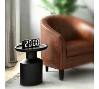 TEMU Reloj despertador con espejo LED - Reloj de escritorio de , reloj , reloj electrónico, serie de relojes despertadores | Decoración de reloj despertador moderno y silencioso con visualización de y