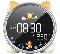 TEMU Reloj Despertador Lemnoi para Niños y Niñas, Entrenador de Sueño con Batería, Función de , , 3 Niveles de y Alarma