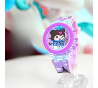 TEMU Reloj electrónico de Sanrio Hello Kitty Glow Cartoon, figura de acción Kuromi My Melody, reloj lindo