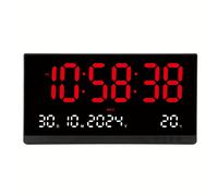 TEMU Reloj electrónico digital minimalista LED de 21 pulgadas, reloj de pared para , reloj electrónico de calendario digital de definición grande