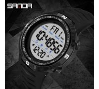 TEMU Reloj Sanda para , Estilo Casual Popular, Reloj con Calendario y Alarma, Luz Nocturna Impermeable, Cronómetro Multifunción, Regalo Ideal para Fiestas