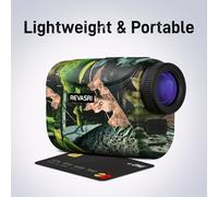 TEMU REVASRI MINI Hunt, Medidor de Distancia Láser para Caza, Camuflaje 1200m con Multifuncional Distancia A, Monocular 6X Aumentación, Ideal para Navidad y Acción de Gracias