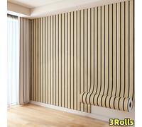 TEMU Rollo de 1/3 de Papel Tapiz Autoadhesivo con Diseño de Madera 2D - Diseño de de 2.1 mm, Ideal para de TV de Estar y Paredes Decorativas, Fácil de y Aplicar, Decoración para el Hogar, Superficie