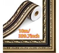 TEMU Rollo de 10m/33ft de Pegatina Autoadhesiva con , Pegatina Cortada para Bordes de Tableros de Anuncios, Ideal para Marcos de Fotos, Bordes, Tableros de Anuncios, Decoraciones de Pizarra y Fiestas