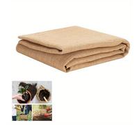 TEMU Rollo de arpillera para jardinería de 40" X 15 pies - Tela de arpillera multiusos, material de fibra de de densidad para decoraciones, de mesa para el hogar, decoración rústica para fiestas
