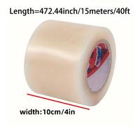TEMU Rollo de cinta de reparación de invernadero de plástico de 10 metros x 15 cm, cinta de reparación transparente para invernaderos y láminas de plástico, costuras y