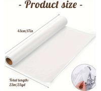 TEMU Rollo de Papel de Calco Versátil de 17" x 25yd - , Translúcido para Dibujar, Esbozar, Coser y Manualidades