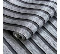 TEMU Rollo de Papel Tapiz Vinílico con de Madera Fácil de Aplicar - Papel de Impermeable Removible para Renovación de Muebles, Decoración del Hogar, 1
