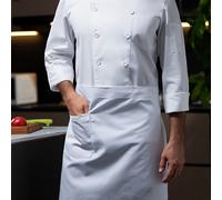 TEMU Ropa de chef de catering de larga, ropa de hombre para restaurante y hotel, cocina , panadería, comedor escolar, Ropa de masculina