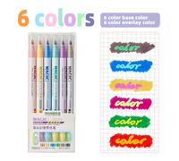 TEMU Rotuladores Mágicos de Punta Color: Ideales para Notas en , Bolígrafos Fluorescentes Cuidado Visual, ¡Perfectos para y Pintura! Uso Profesional en , 1 Bolígrafo por Set, 6 Sets en Total