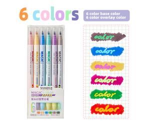TEMU Rotuladores Mágicos de Punta Color: Ideales para Notas en , Bolígrafos Fluorescentes Cuidado Visual, ¡Perfectos para y Pintura! Uso Profesional en , 1 Bolígrafo por Set, 6 Sets en Total