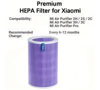 TEMU Rsenr Filtro de repuesto HEPA para purificador de aire Xiaomi M8R-FLH, triple capa con activado, compatible con Purifier 1 2 2C 2H 2S 3H Pro