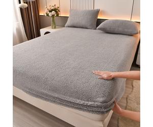TEMU Sábana bajera de felpa, protector de colchón y afelpado, sábana de cama de color liso, sábana bajera de felpa tipo leche, antipolvo de felpa coral, no relleno de almohada, no de almohada