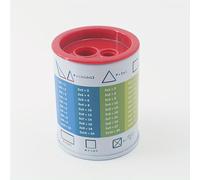 TEMU Sacapuntas de Metal Duradero con Ranuras Dobles y Fórmulas Matemáticas Incorporadas - Gran Capacidad, Diseño Cilíndrico para Suministros de Oficina y