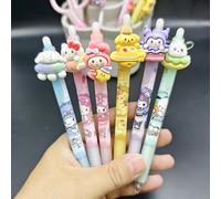 TEMU Sanrio 6 Bolígrafos Borrables de Hello Kitty - Bolígrafos de Gel Azules de 0.5Mm (Kuromi, My Melody, Cinnamoroll) - Material de Oficina, para , Regalos de , Recuerdos para Fiestas