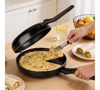 TEMU Sartén Cara Reversible, Ideal para Hacer Tortillas, para Cocinas de Cerámica e Inducción, 2 Tamaños Disponibles, para Camping, Desayuno, Picnic, Utensilio de Cocina, Sartén Multiusos de Exterior