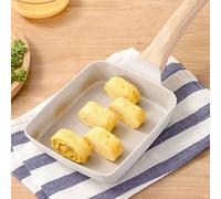 TEMU Sartén japonesa cuadrada antiadherente para uso doméstico; sartén para tostadas francesas; sartén gruesa para tortillas; sartén de piedra para freír