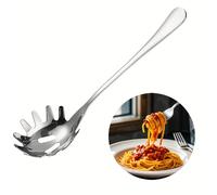 TEMU Servidor de Espaguetis de Acero Inoxidable de 9 Pulgadas Ranurada en el - , , Huevos y Verduras - Herramienta de Cocina Duradera para Servir y Escurrir Fácilmente