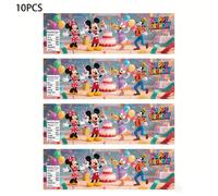 TEMU Set de 10 pegatinas para botellas de agua de y Minnie para fiestas de temáticas de Disney, perfectas para reuniones