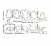 TEMU Set de 10 piezas Serie Halloween/Molde de cortador de arcilla de Fantasma/Murciélago/ de Caza para máquina de corte de arcilla , fabricación de joyas de aretes